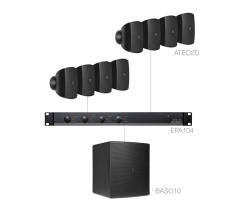 Акустическая система ATEO2х8BAS настенные динамики + сабвуфер. Audac 305Вт